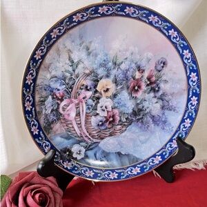Lena Liu’s Basket Bouquets Pansies Plate